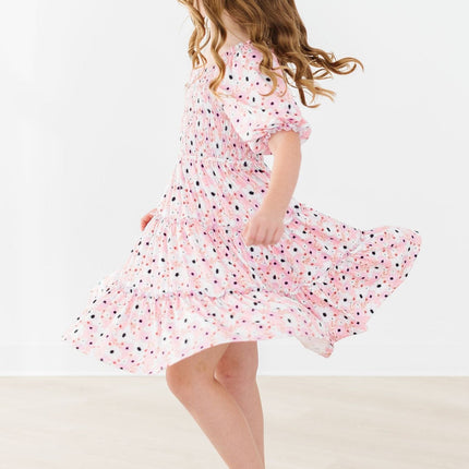 SALE Whimsical Wildflowers Smocked Ruffle Dress