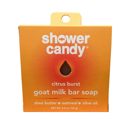 Shower Candy Citrus Burst Goat Milk Bar Soap – Refreshing Hydrating Cleanse