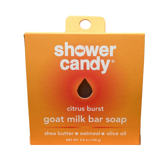 Shower Candy Citrus Burst Goat Milk Bar Soap – Refreshing Hydrating Cleanse