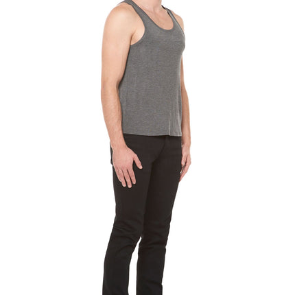 MEN'S MODAL SCOOP NECK TANK TOP - HEATHER GREY