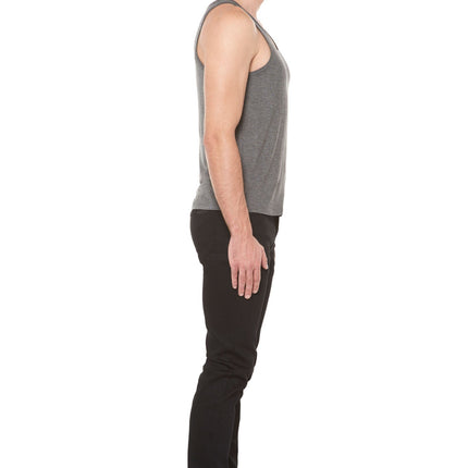 MEN'S MODAL SCOOP NECK TANK TOP - HEATHER GREY