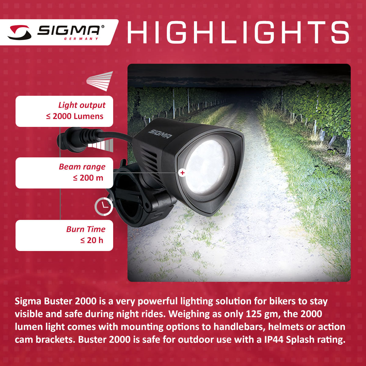 SIGMA Light - BUSTER 2000 Power Light