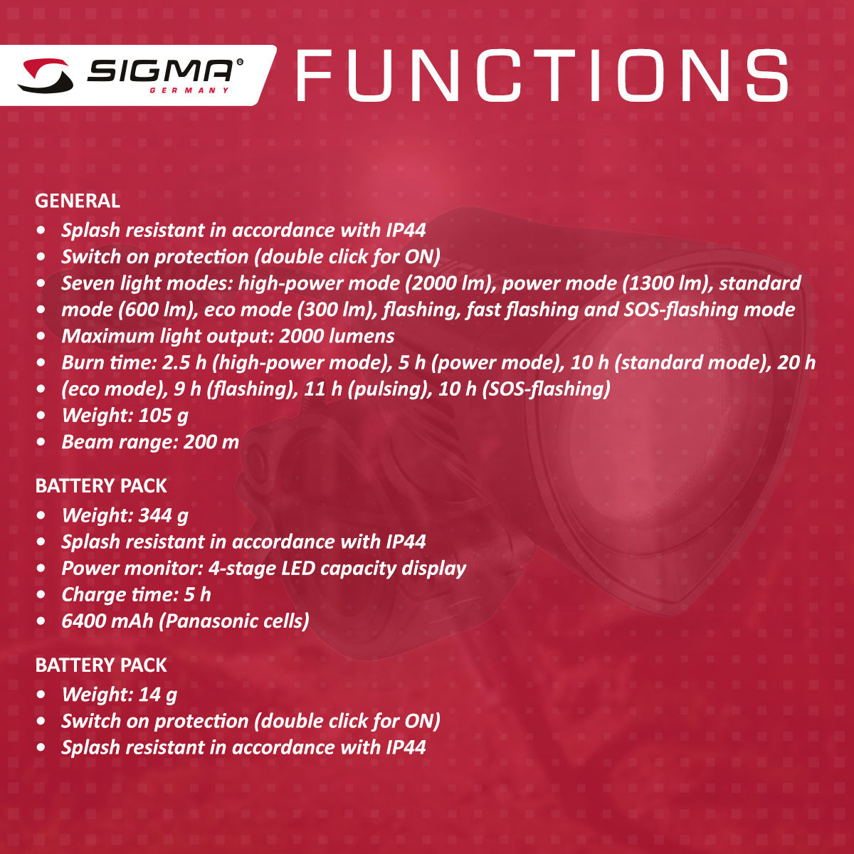 SIGMA Light - BUSTER 2000 Power Light