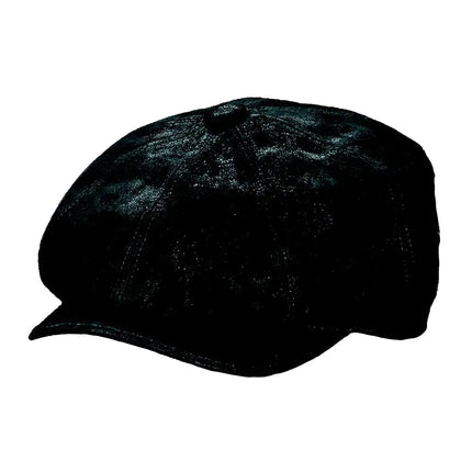 Scala Edison - Leather Flat Cap
