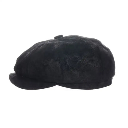 Scala Edison - Leather Flat Cap