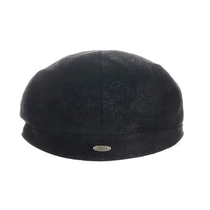 Scala Hood - Leather Flat Cap