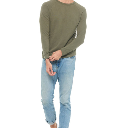 Men's French Terry Slim Fit Crew Neck Sweatshirt
