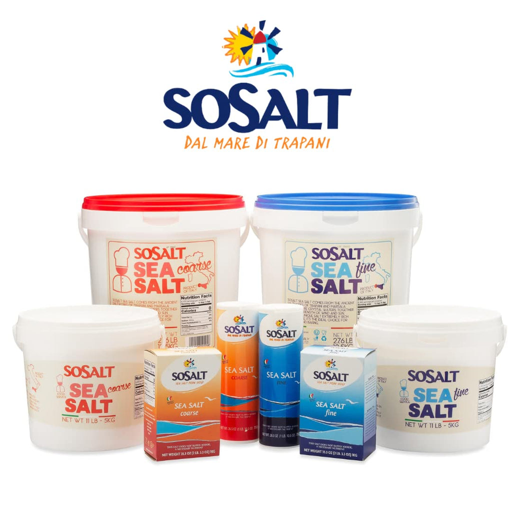 SoSalt, Coarse Natural Sea Salt, Sicilian, 22 lb (10 kg)