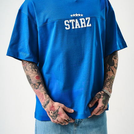 Men's Oversize 'STARZ / 22' Graphic T-Shirt - Streetwear Star Print Tee