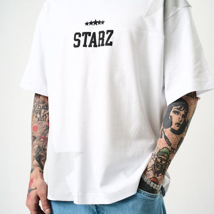Men's Oversize 'STARZ / 22' Graphic T-Shirt - Streetwear Star Print Tee