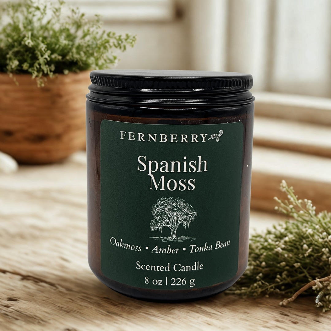 Spanish Moss- 8 oz Wood Wick Candle