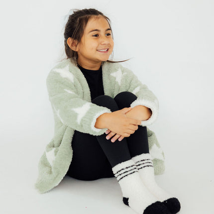 Sage/Coconut Star Cozy Cardigan