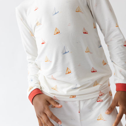 Sailboat Bamboo Kids Pajama Set