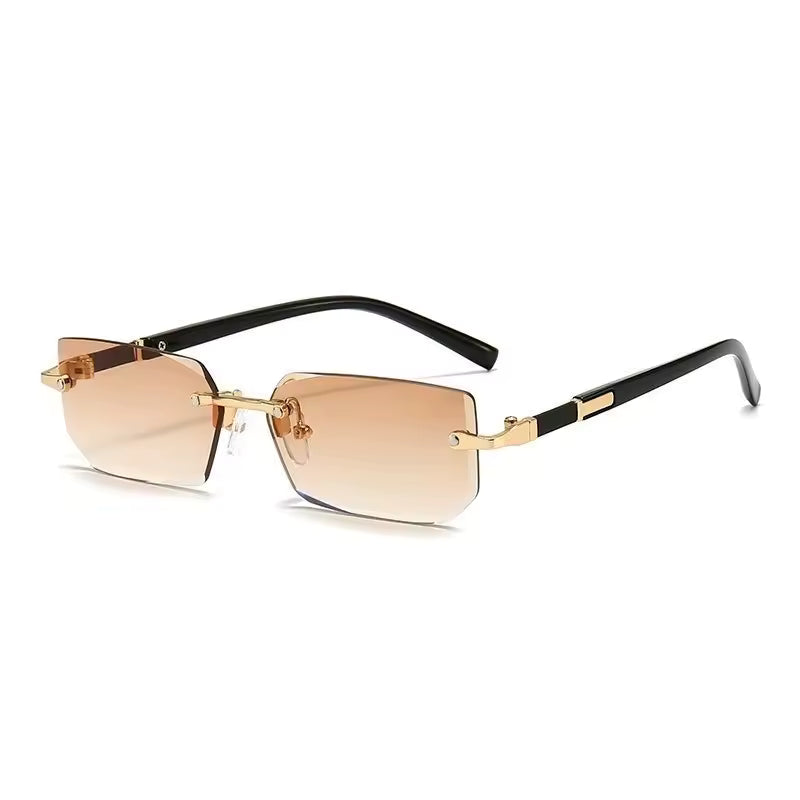 Retro Rimless Frame Sunglasses