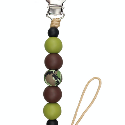 Pacifier Clip // Camo Accent