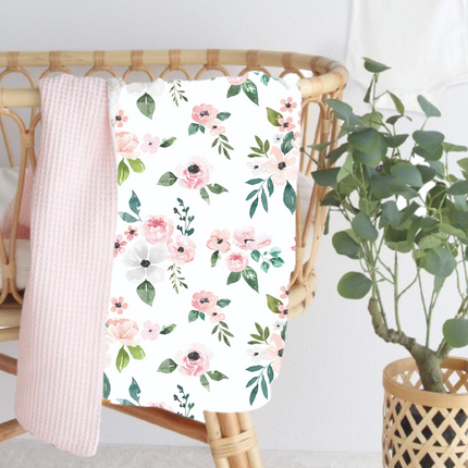 Floral Muslin/Waffle Blanket