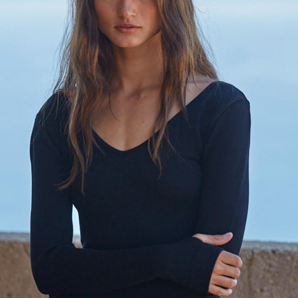 Double V Neck Top