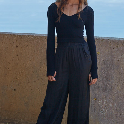 Double V Neck Top
