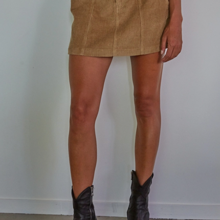 Cotton Corduroy Mini Skirt