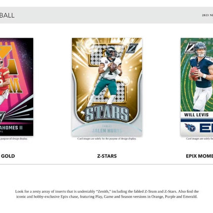 2023 Panini Zenith Football Hobby Box