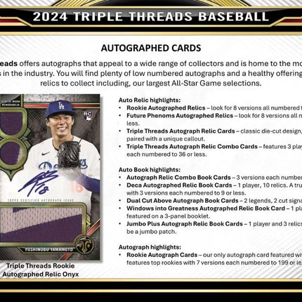 2024 Topps Triple Threads Baseball Hobby Box