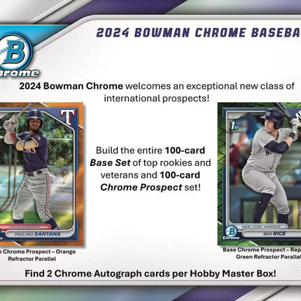 2024 Bowman Chrome Baseball Hobby Box