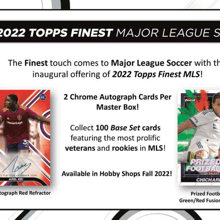 2022 Topps MLS Major League Soccer Finest Soccer Hobby Box
