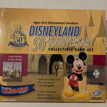 DISNEYLAND 50TH ANNIVERSARY FACTORY SEALED TRADING CARD BOX 2005 UPPER DECK