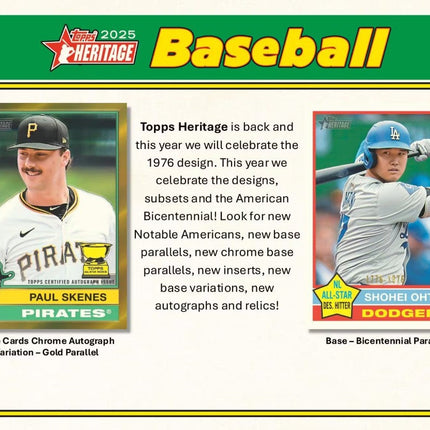 2025 Topps Heritage Baseball 8-Pack Blaster Box