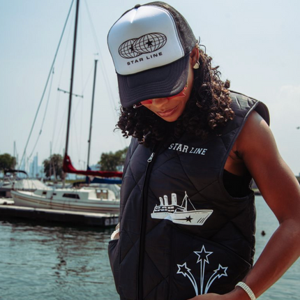 Global Stars Black Trucker Hat