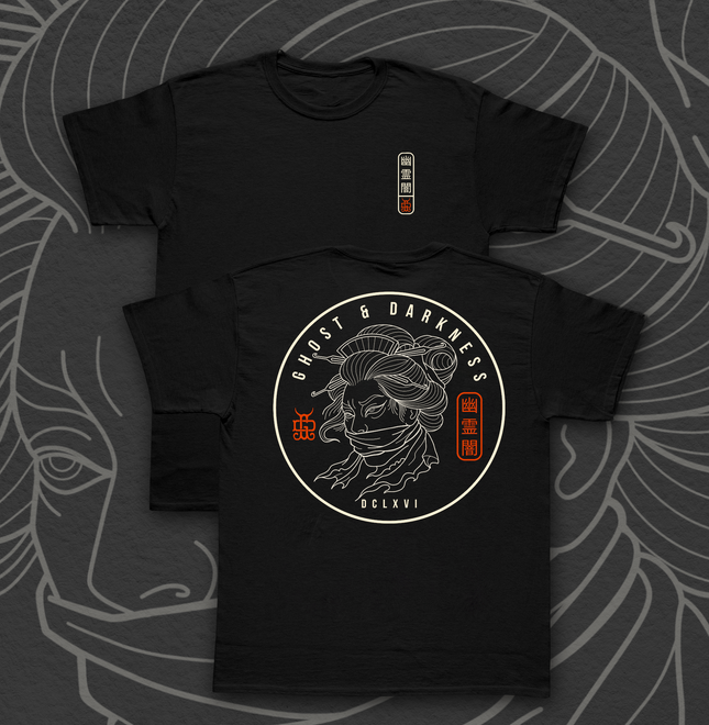 Namakubi Outline Tattoo Tee | Ghost & Darkness Streetwear