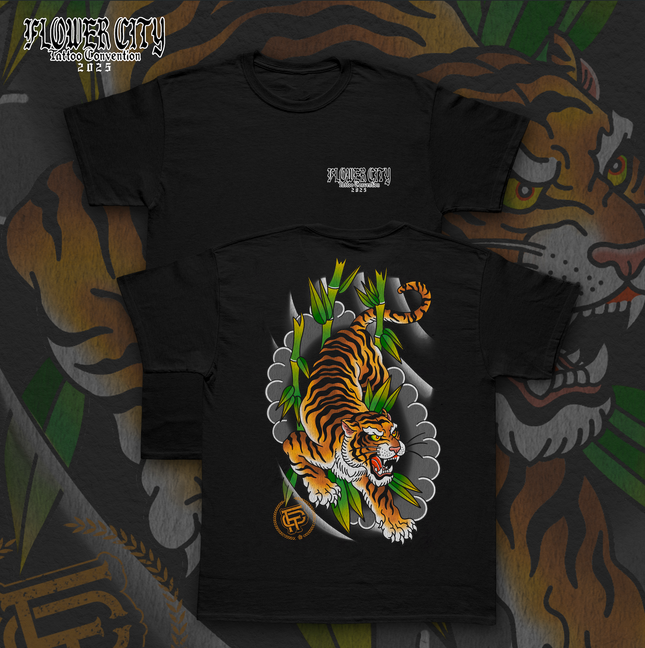 2025 Flower City Tattoo Convention Tiger Tee | Ghost & Darkness Streetwear