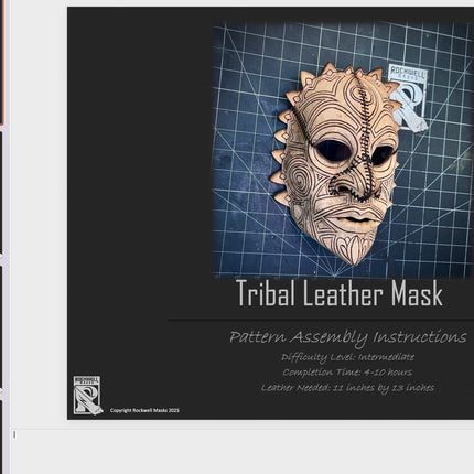 Leather Tribal Mask Printable Pattern Bundle — Intermediate + Advanced