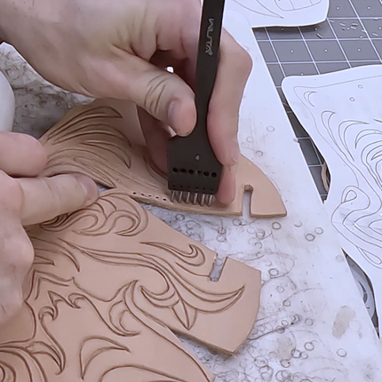 Leather Oni Mask Printable Pattern