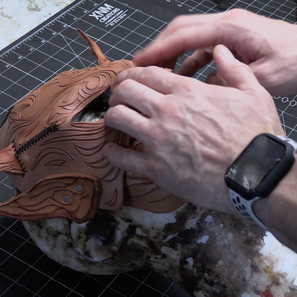 Leather Oni Mask Printable Pattern