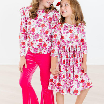 Secret Garden L/S Ruffle Tee