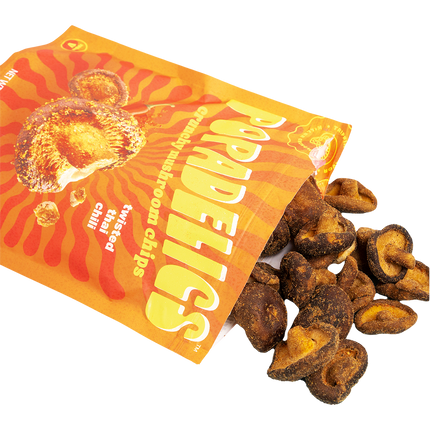 Popadelics Crunchy Mushroom Chips — Variety Pack | All 3 Flavors | 6-Pack