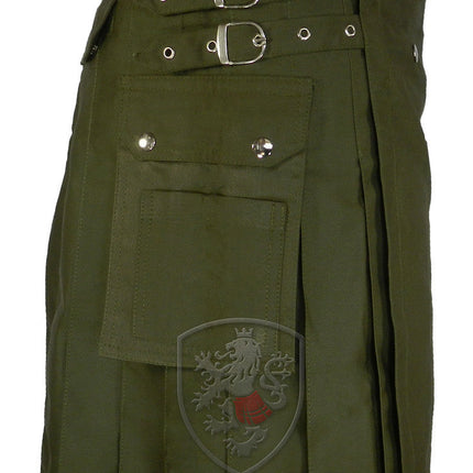 Utility Kilt – GlenTorin, Olive Green