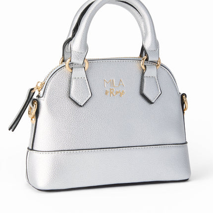 Silver Metallic Girl's Crossbody Purse