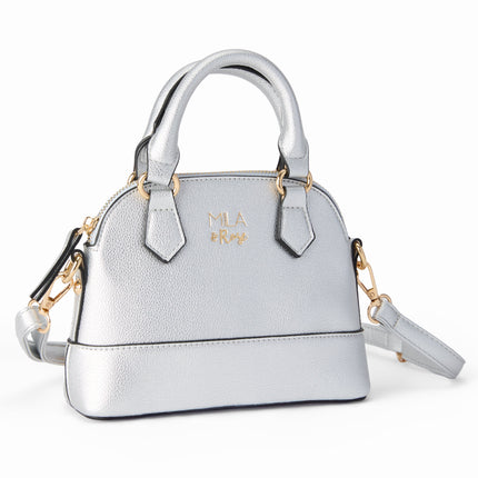 Silver Metallic Girl's Crossbody Purse