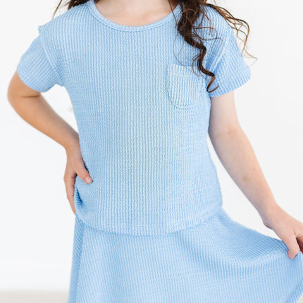 Sky Blue Scrunchy Pocket Tee