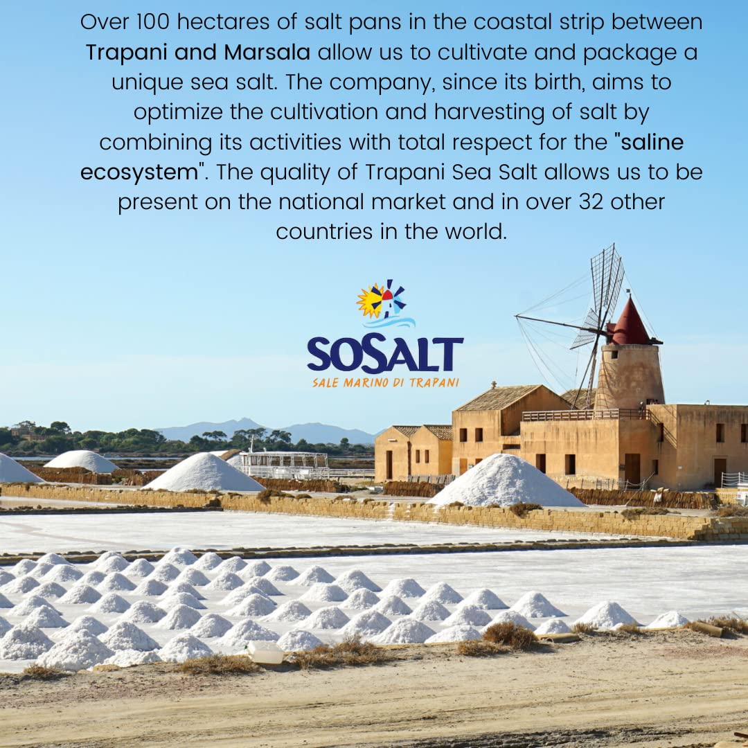 SoSalt, Coarse Natural Sea Salt, Sicilian, 22 lb (10 kg)