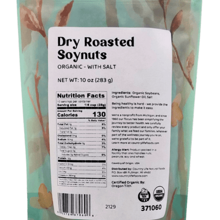 Soynuts, Dry Roasted, Organic, Low Salt