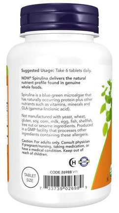 Spirulina 500 mg, Organic