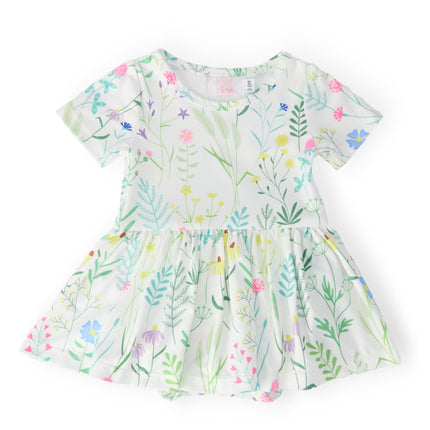 SALE Spring Dandelion Floral S/S Twirl Bodysuit