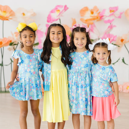Springtime Splendor Flutter Sleeve Twirl Dress