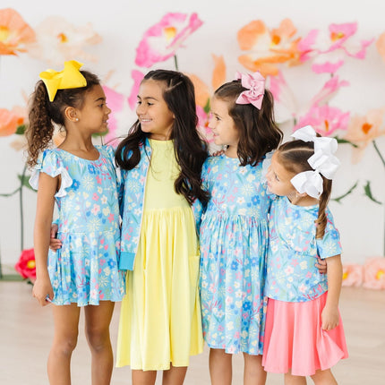 Springtime Splendor Flutter Sleeve Twirl Dress