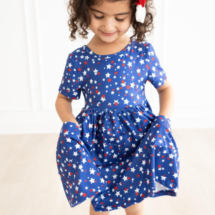 Star Bright S/S Pocket Twirl Dress