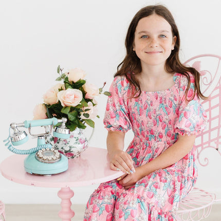 SALE Strawberry Shortcake Smocked Ruffle Dress