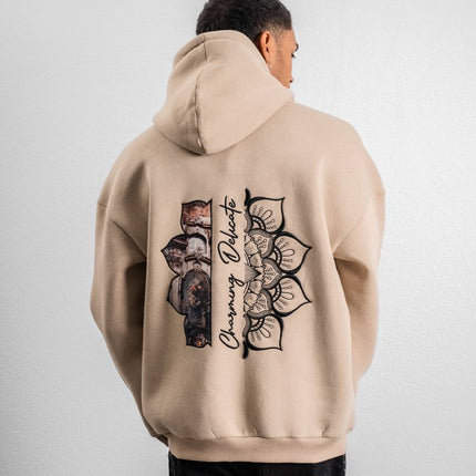 Street Style Oversize Hoodie – Unisex Hoodie with Artistic Baroque Print